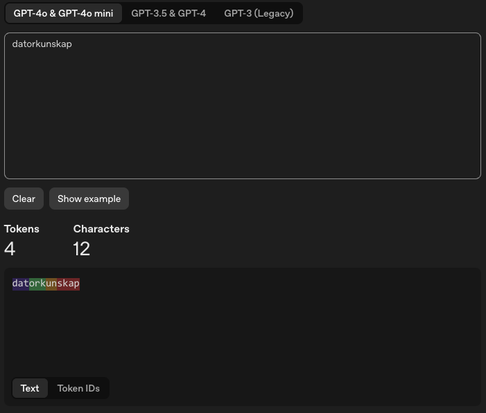 Tokenization issues with Swedish